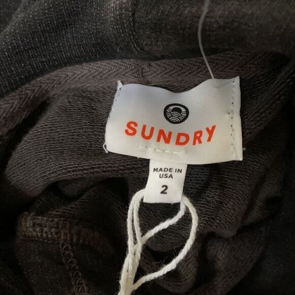 Sundry Tie Dye Gray White Easy Hoodie Sweatshirt M - Picture 5 of 11